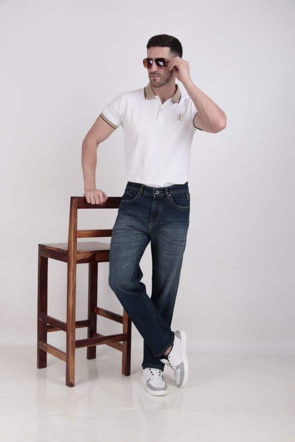 Green Tint Blue Shade Denim Jeans - Image 3