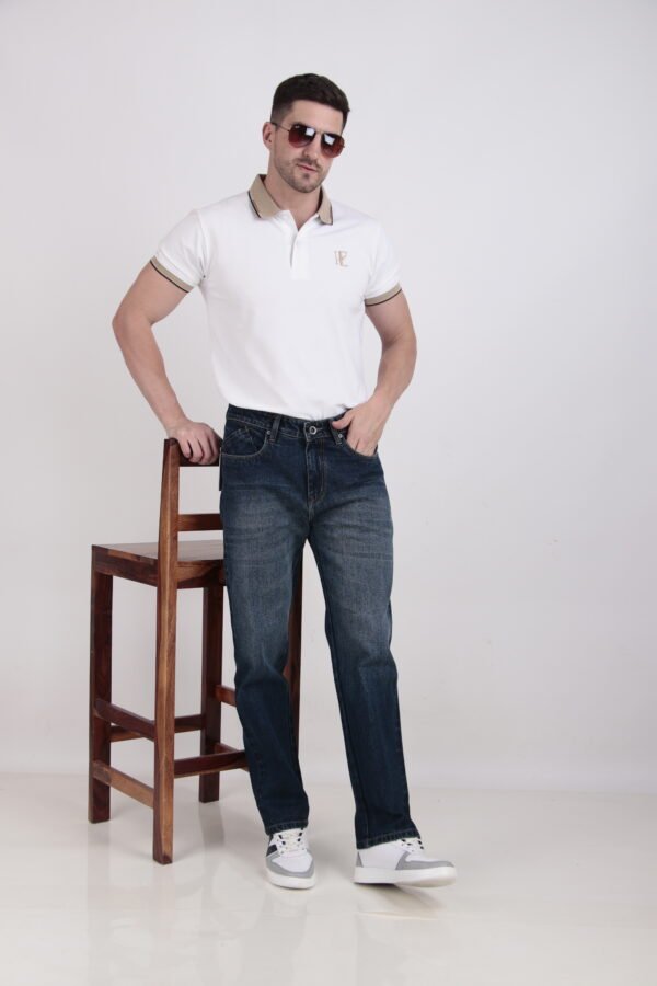 Green Tint Blue Shade Denim Jeans - Image 6