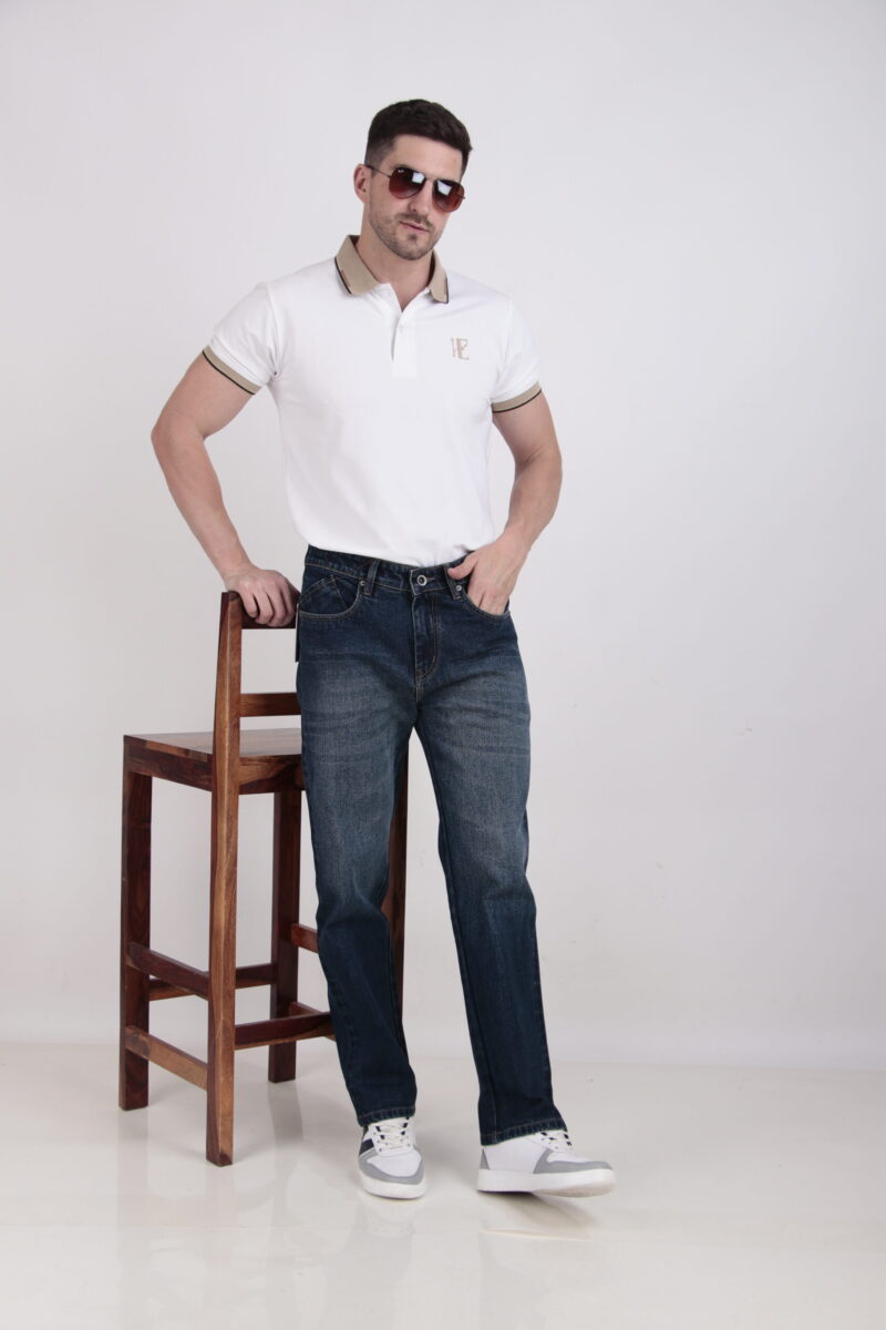 Green Tint Blue Shade Denim Jeans - Image 6