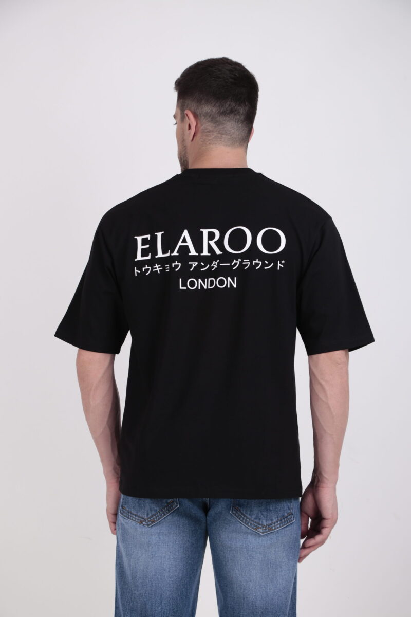 Black Drop Shoulder Tshirt - Image 3