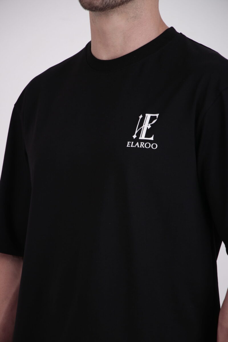 Black Drop Shoulder Tshirt - Image 6