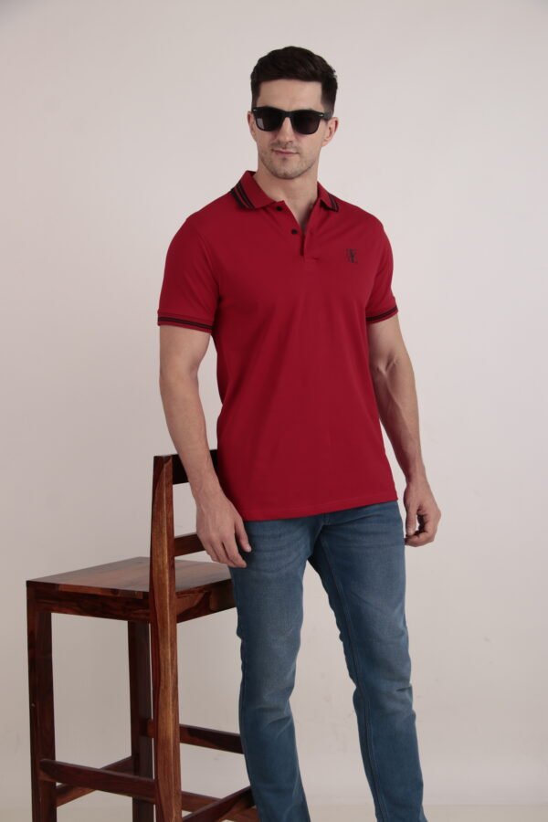 Imperial Red Polo Tshirt - Image 2