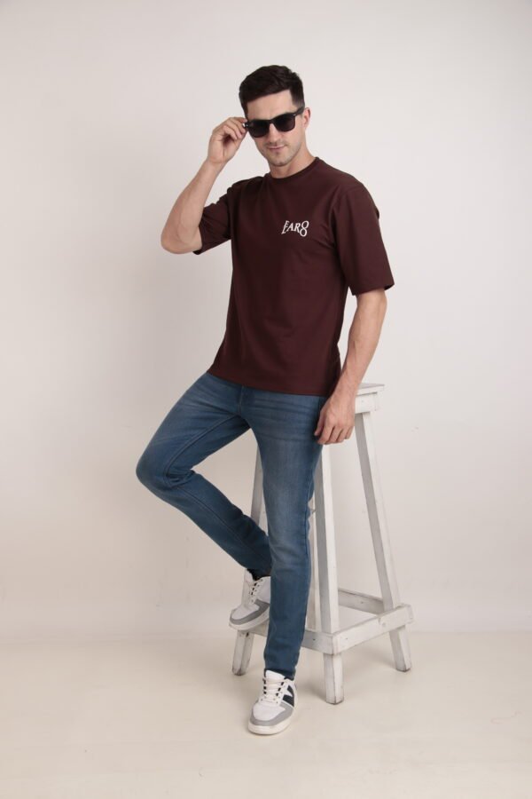 Elaroo Graphic Tee- Coffee Brown - Image 4