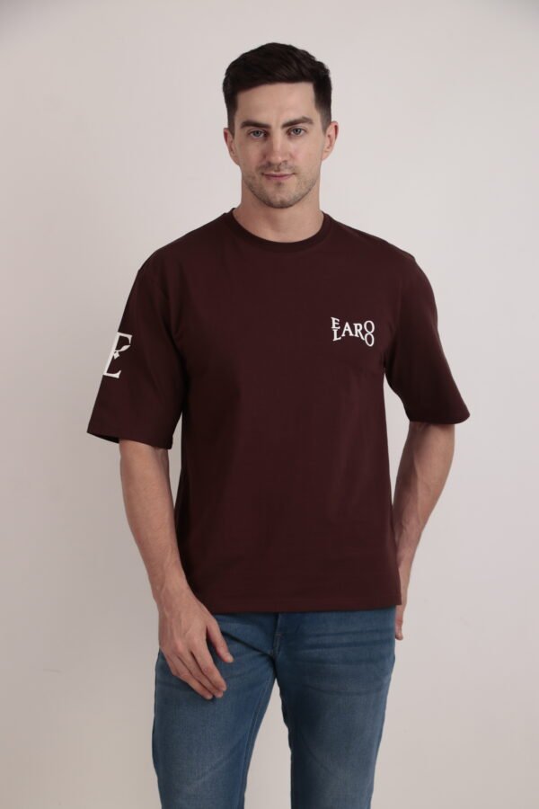 Elaroo Graphic Tee- Coffee Brown - Image 2