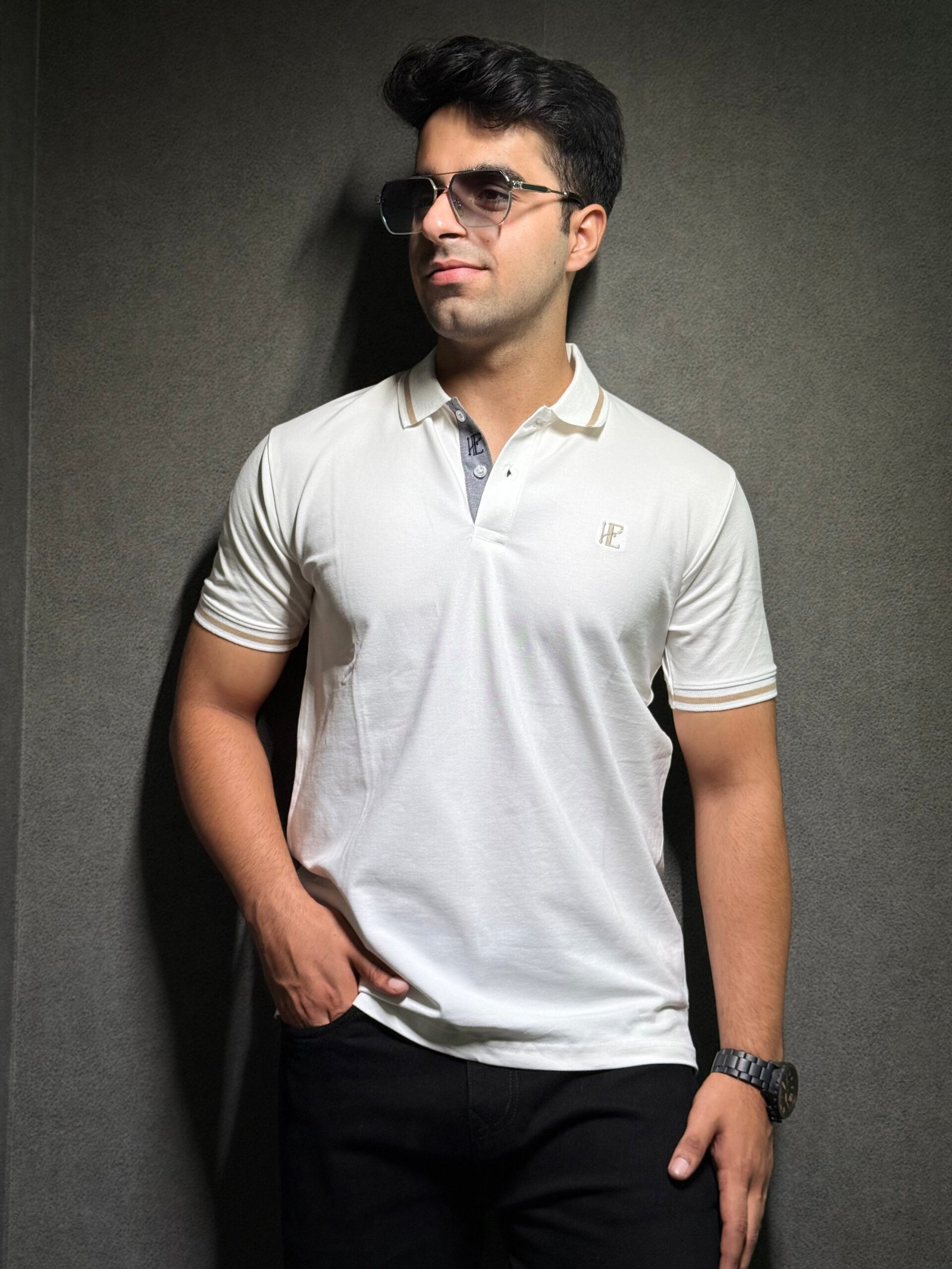 Elaroo Signature Polo T-Shirt Classic White