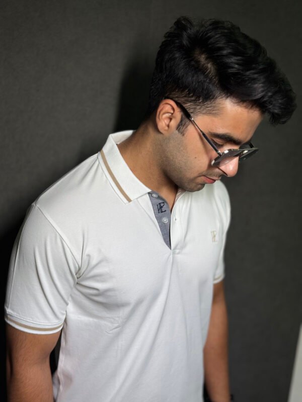 Elaroo Signature Polo T-Shirt Classic White - Image 4