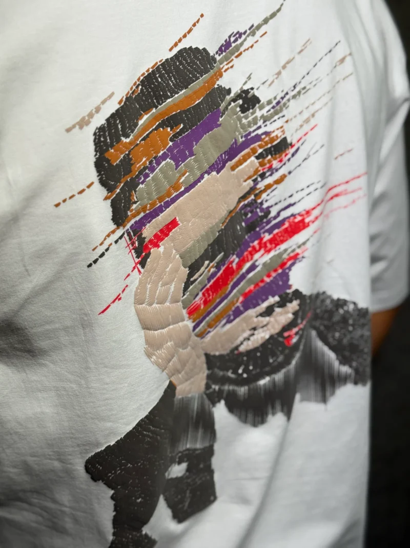 Elaroo drop shoulders white T-Shirt - Image 3