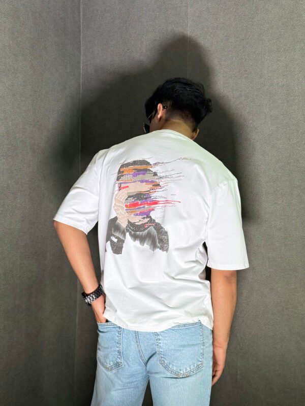 Elaroo drop shoulders white T-Shirt - Image 4