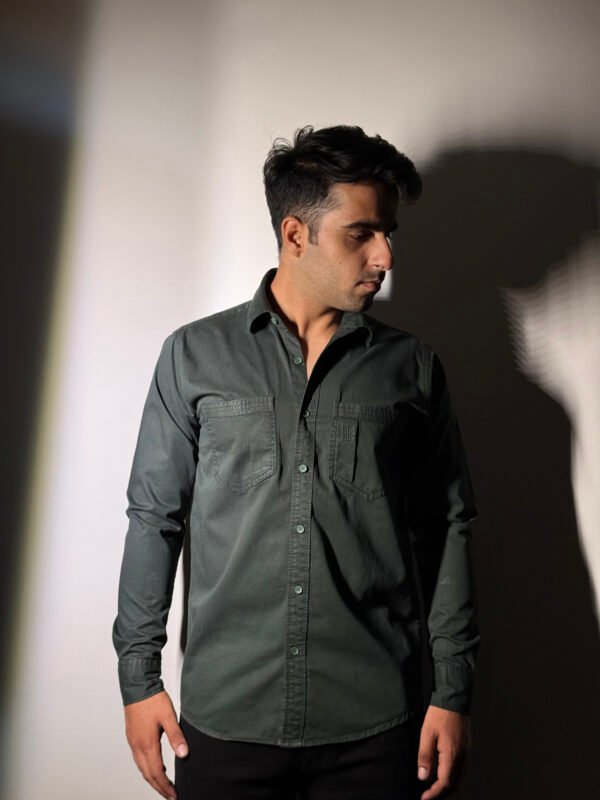 Elaroo Teal Green Dual-Pocket Shirt - Image 5