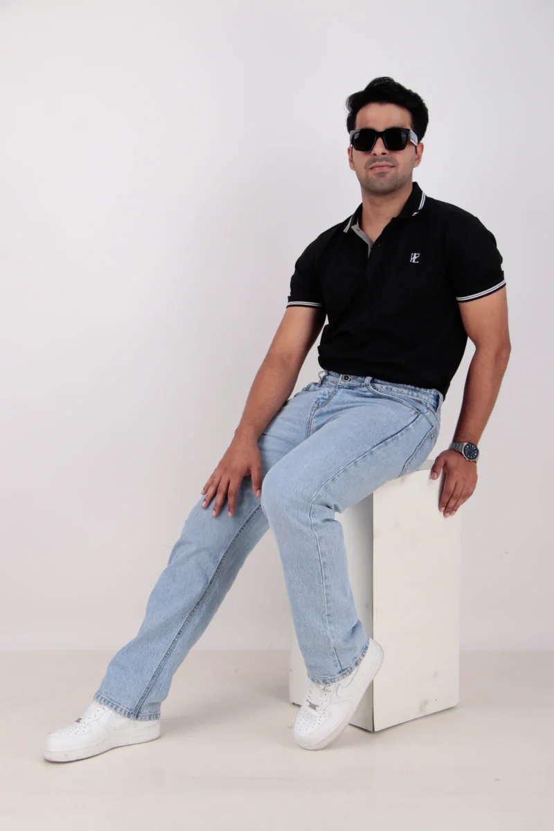 ELAROO SKY BLUE STRAIGHT FIT DENIM - Image 5