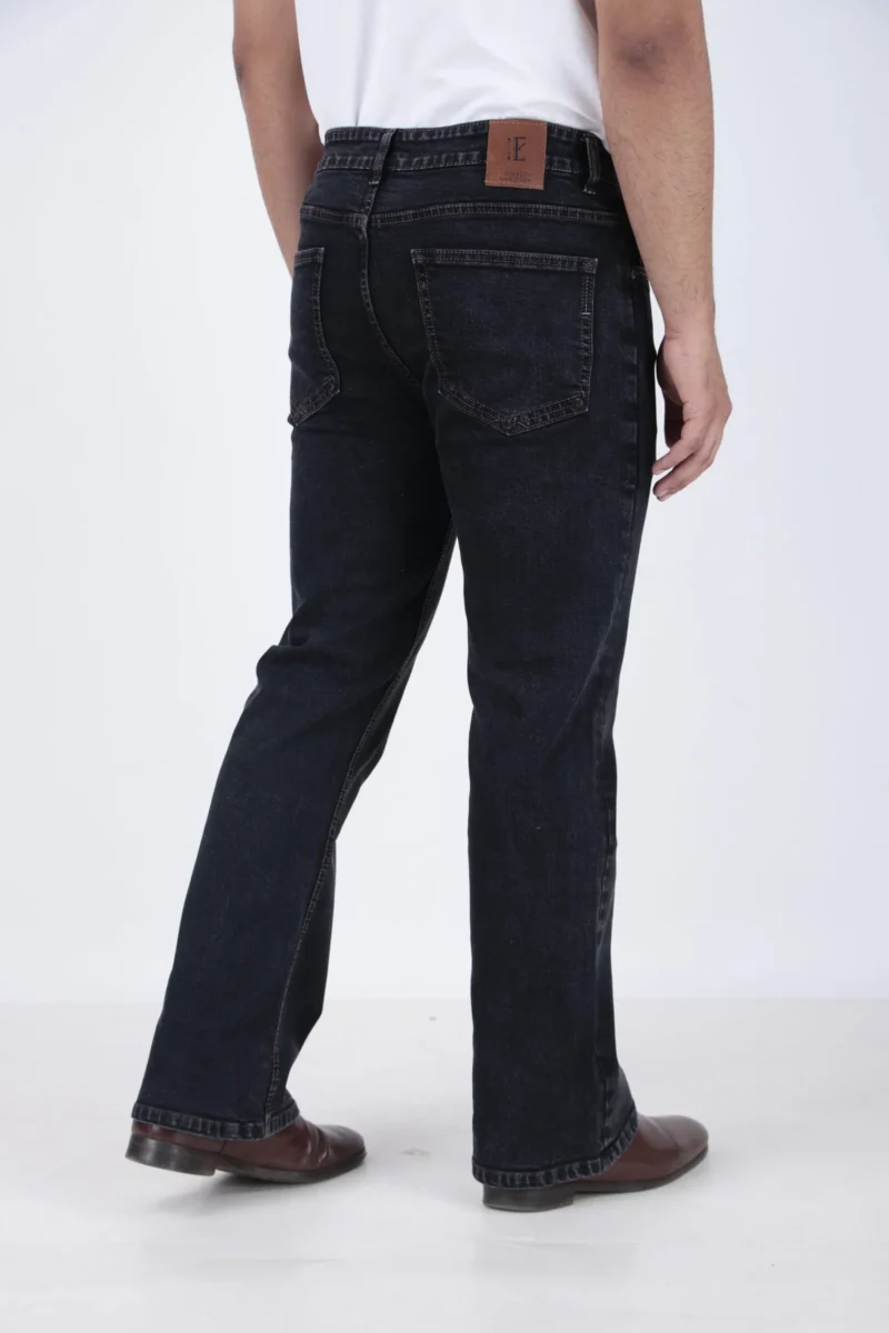 ELAROO RAW FINISH AND BURGUNDY OVERDYED  BOOTCUT DENIM - Image 4