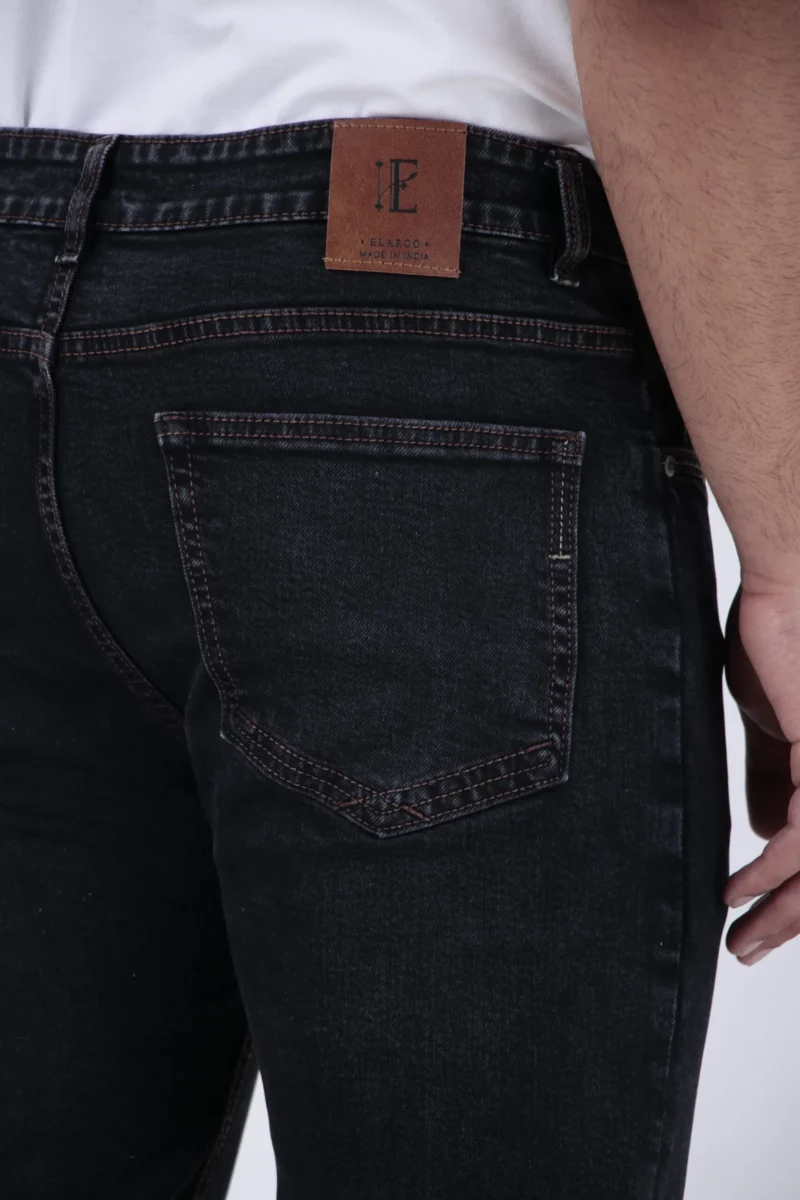 ELAROO RAW FINISH AND BURGUNDY OVERDYED  BOOTCUT DENIM - Image 5