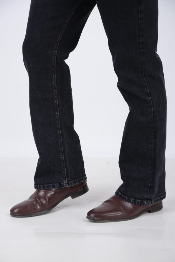 ELAROO RAW FINISH AND BURGUNDY OVERDYED  BOOTCUT DENIM - Image 6