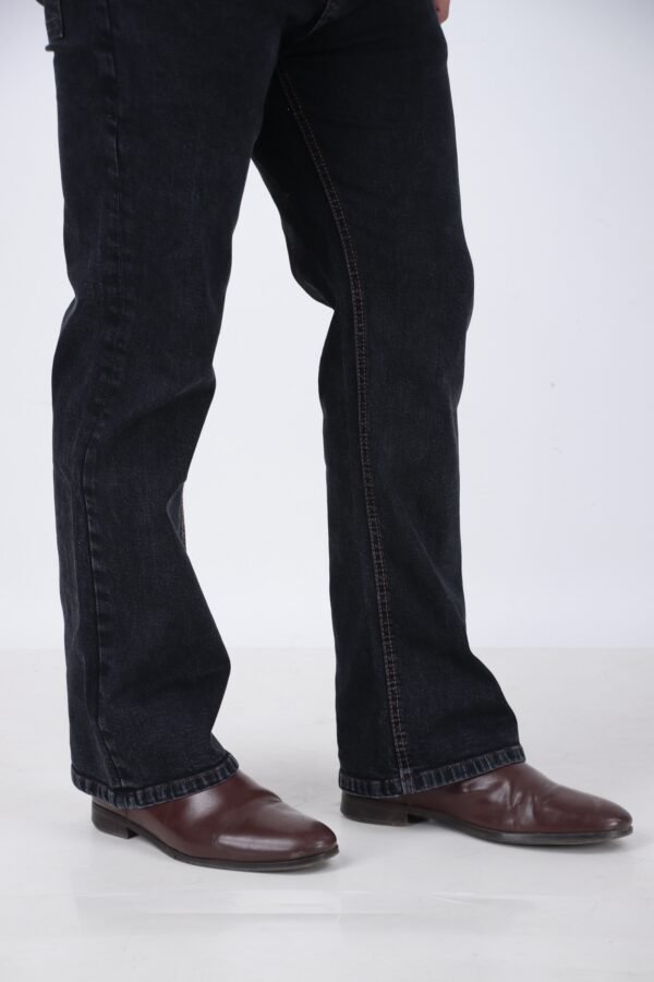 ELAROO RAW FINISH AND BURGUNDY OVERDYED  BOOTCUT DENIM - Image 2